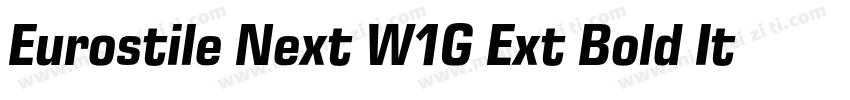 Eurostile Next W1G Ext Bold It字体转换